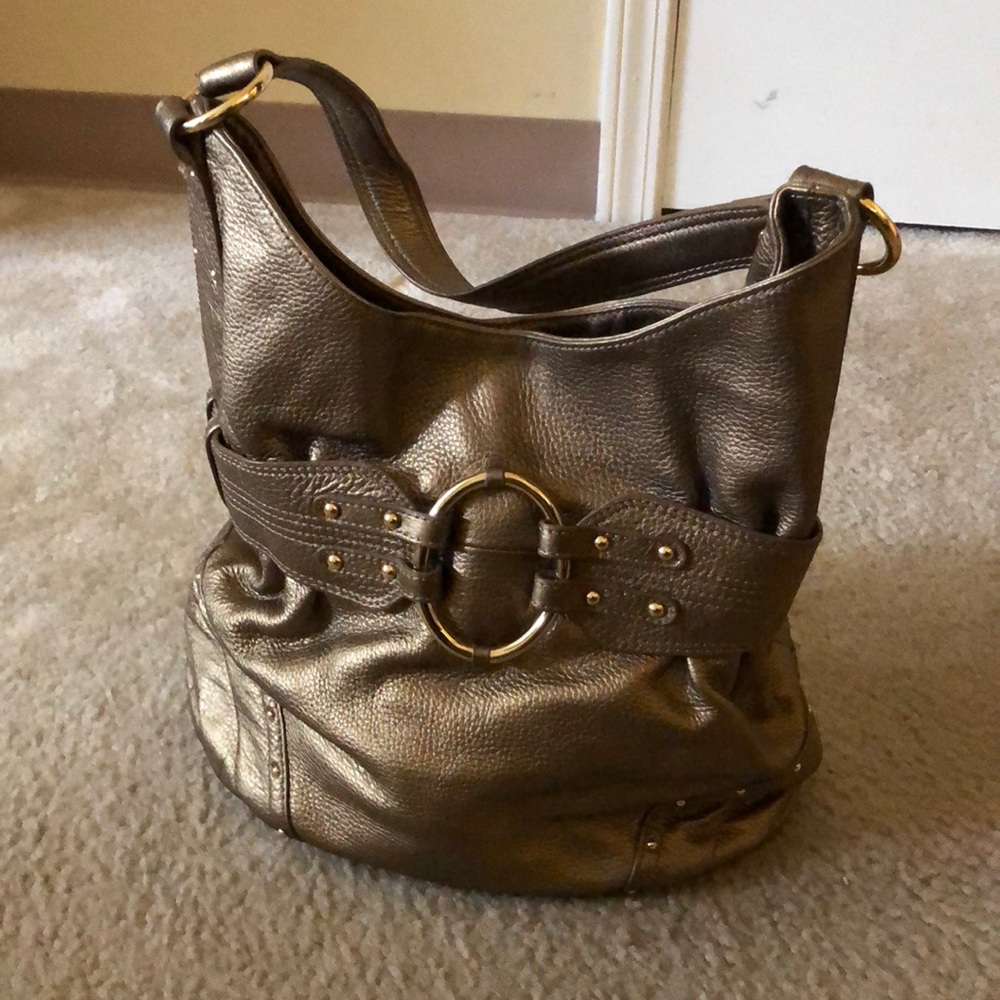Gold metallic bag